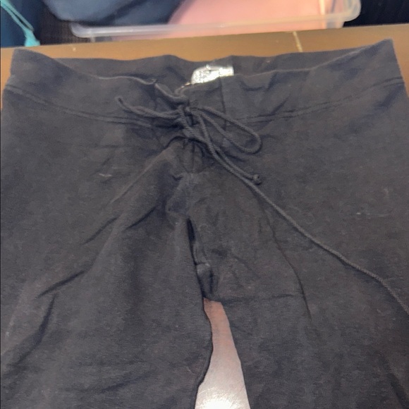 Planet gold Navy blue tie front rhinestone  'Wanted' pants medium - Picture 2 of 6